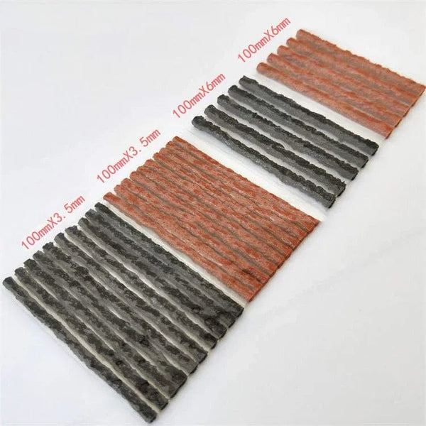 Planet Gates 10PCS brown 3.5mm Tubeless Tire Repair Strips Car Motorcycle Bike Tyre Puncture Repairing Plug Seal Tools Rubber Strip Tires Repair Tool