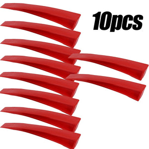 Planet Gates 10pcs Car Window Dent Repair Plastic Red Car Universal Crowbar Enlarger Door Recess Body Window Door Wedge Remove Repair Hand Tools