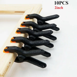 Planet Gates 10pcs / CHINA 10 Pack 2inch Plastic Nylon Adjustable Woodworking Clamps Wood Working Tools Spring Clip Carpentry Clamps Outillage Menuiserie