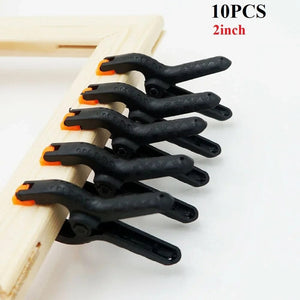 Planet Gates 10pcs / CHINA 10 Pack 2inch Plastic Nylon Adjustable Woodworking Clamps Wood Working Tools Spring Clip Carpentry Clamps Outillage Menuiserie