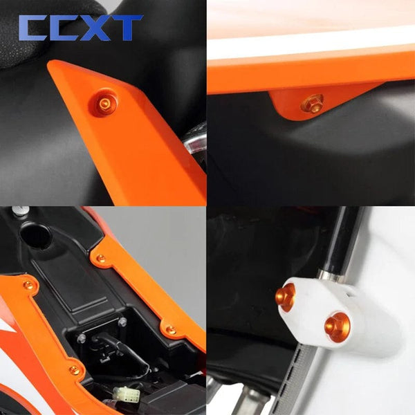 Planet Gates 10Pcs CNC Motorcycle Self Tapping Screw Bolt Kit For KTM SX SXF XC XCW XCF EXC EXCF 125-530 2004-2021 2022 2023 Universal Parts