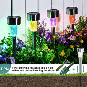 Planet Gates 10PCS / Colorful 10 Packs Solar Outdoor Lights, Solar Yard Lights, Waterproof Outdoor Lights, Solar Garden Lights, Solar Powered Landscape Lighting, For Pathway, Patio, Yard, Lawn, Walkway, Christmas, Halloween, Parties