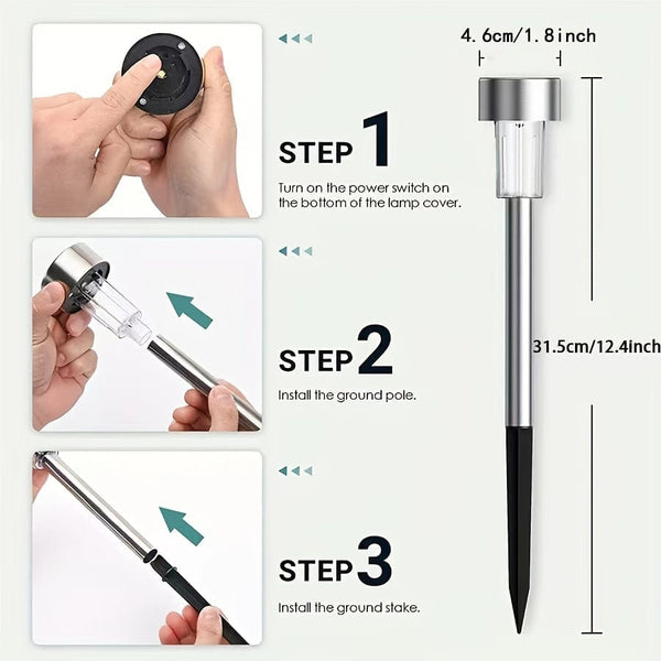 Planet Gates 10PCS / Colorful 10 Packs Solar Outdoor Lights, Solar Yard Lights, Waterproof Outdoor Lights, Solar Garden Lights, Solar Powered Landscape Lighting, For Pathway, Patio, Yard, Lawn, Walkway, Christmas, Halloween, Parties