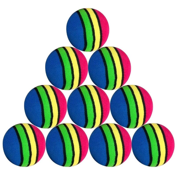 Planet Gates 10Pcs Colorful Cat Toy Ball Interactive Cat Toys Play Chewing Rattle Scratch Natural Foam Ball Training Pet Supplies