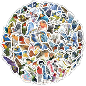 Planet Gates 10pcs Cute Stickers Pack Kawaii Birds Aesthetic Stationery Supplies Lot Office School Teacher Scrapbooking Supplies Korean Paper Txt