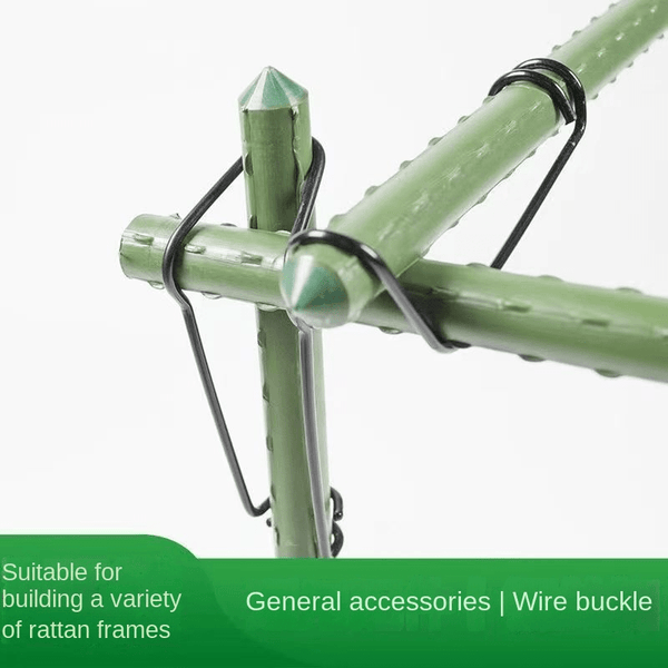 Planet Gates 10pcs For 20mm Rod 10pcs Steel Pipe Fixed Spring Clip for Climbing Vines & Flower Support Columns