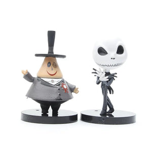 Planet Gates 10pcs Jack / about 7cm 10 Pieces / Set Cartoon The Nightmare Sally Skellington Jack Action Figure Toy Christmas PVC Model Vinyl Figurine Halloween Gift