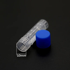 Planet Gates 10PCS Laboratory Chemical Plastic Test Tube Vial Sealing Cap Packaging Container Office School Chemicals 2ML Laboratory