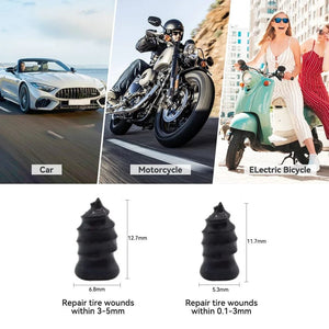 Planet Gates 10pcs Large 1/5/10pcs Vacuum Car Tyre Repair Rubber Nail Set Universal Tire Screw Tubeless Repair Tools Accessories Kit for Motorcycle Truck