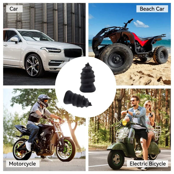 Planet Gates 10pcs Large 1/5/10pcs Vacuum Car Tyre Repair Rubber Nail Set Universal Tire Screw Tubeless Repair Tools Accessories Kit for Motorcycle Truck