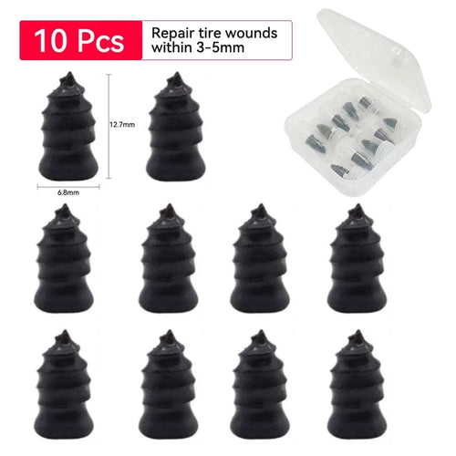 Planet Gates 10pcs Large 1/5/10pcs Vacuum Car Tyre Repair Rubber Nail Set Universal Tire Screw Tubeless Repair Tools Accessories Kit for Motorcycle Truck