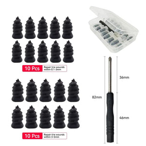 Planet Gates 10pcs Large 1/5/10pcs Vacuum Car Tyre Repair Rubber Nail Set Universal Tire Screw Tubeless Repair Tools Accessories Kit for Motorcycle Truck