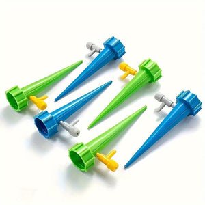 Planet Gates 10pcs, Lazy Flower Waterer, Automatic Irrigation, Pot Waterer, Automatic Plants Water System With Adjustable Control Valve Switch, Watering Sprinkler Nozzle, Flower Watering Device, Gardening & Lawn Supplies