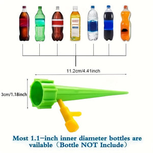 Planet Gates 10pcs, Lazy Flower Waterer, Automatic Irrigation, Pot Waterer, Automatic Plants Water System With Adjustable Control Valve Switch, Watering Sprinkler Nozzle, Flower Watering Device, Gardening & Lawn Supplies