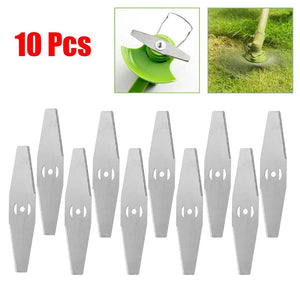 Planet Gates 10pcs Metal Grass Trimmer Blade Brushcutter Head Blades Garden Power Tools Lawn Mower Parts Accessories