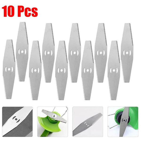Planet Gates 10pcs Metal Grass Trimmer Blade Brushcutter Head Blades Garden Power Tools Lawn Mower Parts Accessories