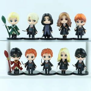 Planet Gates 10pcs New 10Pcs/Set Harry Potters Figures Anime Q Version PVC Doll Toys Movies Car Cake Decoration Children Birthday Christmas Gift