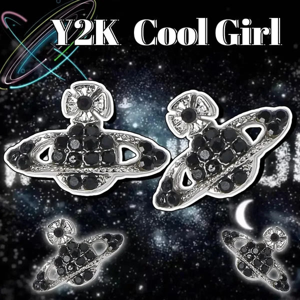 Planet Gates 10pcs Planet Nail Charms Y2K 3D Nail Rhinestones Gems Silver Diamond Jewelry Kawaii DIY Nail Art Decoration Supplies