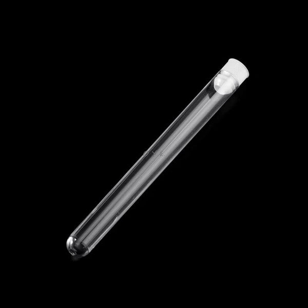 Planet Gates 10Pcs Plastic Test Tubes Lab Test Tool With Screw Cap Transparent 15 * 150mm