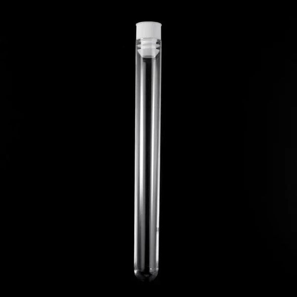 Planet Gates 10Pcs Plastic Test Tubes Lab Test Tool With Screw Cap Transparent 15 * 150mm