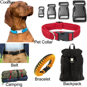 Planet Gates 10pcs Quick Side Release Buckle Clip for Paracord Bracelet Outdoor Backpack Bag Strap 10mm 15mm 20mm 25mm Plastic Black Curved