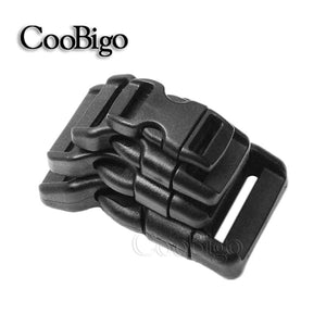 Planet Gates 10pcs Quick Side Release Buckle Clip for Paracord Bracelet Outdoor Backpack Bag Strap 10mm 15mm 20mm 25mm Plastic Black Curved