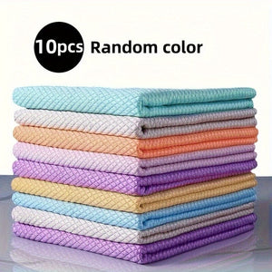 Planet Gates 10pcs Random Colors 1pc/5pcs/10pcs Wiping Cloth, Car Washing Towel, Car Wiping Cloth, Multi-purpose Traceless Wiping Cloth For Car