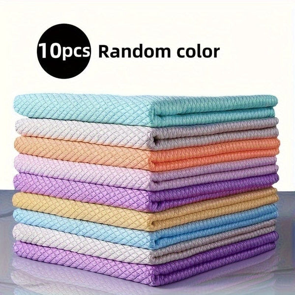 Planet Gates 10pcs Random Colors 1pc/5pcs/10pcs Wiping Cloth, Car Washing Towel, Car Wiping Cloth, Multi-purpose Traceless Wiping Cloth For Car
