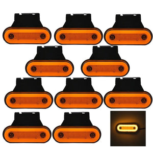 Planet Gates 10Pcs Red A / CHINA 10pcs/4pcs 12V-24V Truck Side Marker Light LED Trailer Lights Reflector Van Clearance Lights For Scania For DAF truck For Isuzu