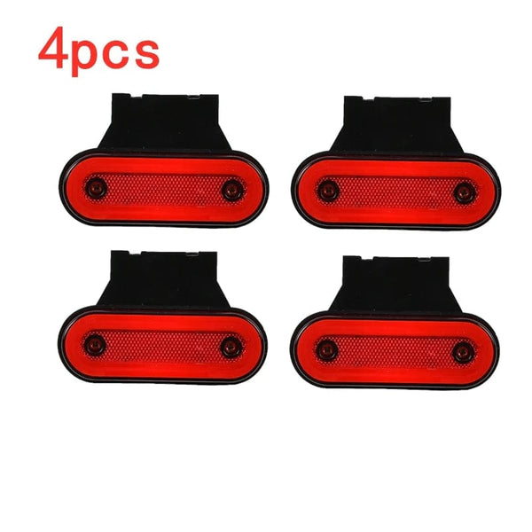 Planet Gates 10Pcs Red A / CHINA 10pcs/4pcs 12V-24V Truck Side Marker Light LED Trailer Lights Reflector Van Clearance Lights For Scania For DAF truck For Isuzu