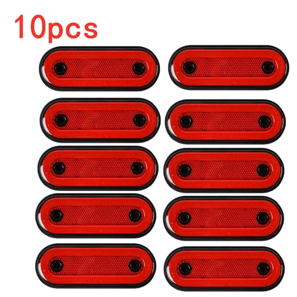 Planet Gates 10Pcs Red A / CHINA 10pcs/4pcs 12V-24V Truck Side Marker Light LED Trailer Lights Reflector Van Clearance Lights For Scania For DAF truck For Isuzu