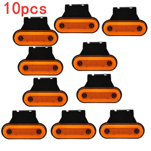 Planet Gates 10Pcs Red A / CHINA 10pcs/4pcs 12V-24V Truck Side Marker Light LED Trailer Lights Reflector Van Clearance Lights For Scania For DAF truck For Isuzu