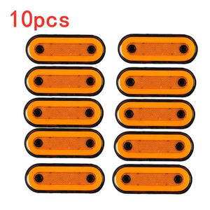 Planet Gates 10Pcs Red A / CHINA 10pcs/4pcs 12V-24V Truck Side Marker Light LED Trailer Lights Reflector Van Clearance Lights For Scania For DAF truck For Isuzu