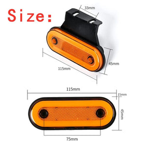 Planet Gates 10Pcs Red A / CHINA 10pcs/4pcs 12V-24V Truck Side Marker Light LED Trailer Lights Reflector Van Clearance Lights For Scania For DAF truck For Isuzu