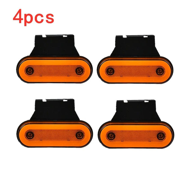 Planet Gates 10Pcs Red A / CHINA 10pcs/4pcs 12V-24V Truck Side Marker Light LED Trailer Lights Reflector Van Clearance Lights For Scania For DAF truck For Isuzu
