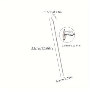 Planet Gates 10pcs Reusable Stainless Steel Barbecue Skewers - Perfect for Outdoor Grilling & Camping!