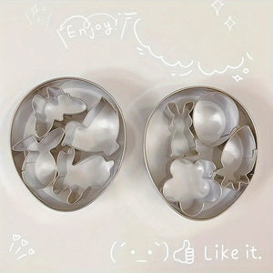 Planet Gates 10PCS Set 10pcs Pie Molds, Biscuit Mold, Easter Kitchen Utensils, Pie Molds And Silicone Boxes, Suitable For Fruit Cutting, Bread Cutting, Baking Assistant