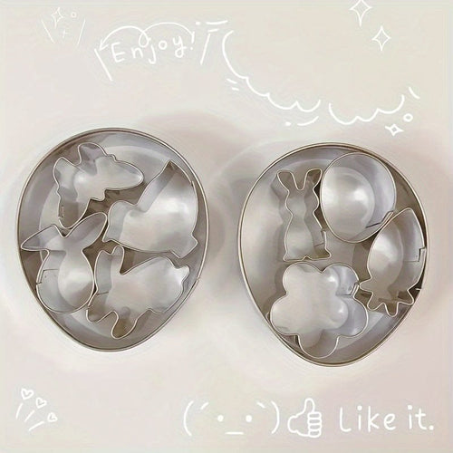 Planet Gates 10PCS Set 10pcs Pie Molds, Biscuit Mold, Easter Kitchen Utensils, Pie Molds And Silicone Boxes, Suitable For Fruit Cutting, Bread Cutting, Baking Assistant