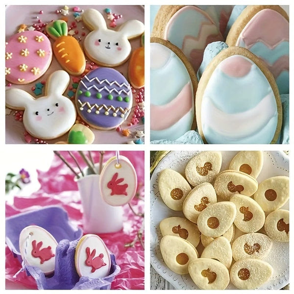 Planet Gates 10PCS Set 10pcs Pie Molds, Biscuit Mold, Easter Kitchen Utensils, Pie Molds And Silicone Boxes, Suitable For Fruit Cutting, Bread Cutting, Baking Assistant