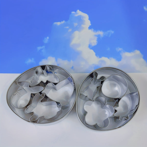 Planet Gates 10PCS Set 10pcs Pie Molds, Biscuit Mold, Easter Kitchen Utensils, Pie Molds And Silicone Boxes, Suitable For Fruit Cutting, Bread Cutting, Baking Assistant