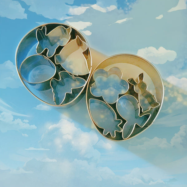 Planet Gates 10PCS Set 10pcs Pie Molds, Biscuit Mold, Easter Kitchen Utensils, Pie Molds And Silicone Boxes, Suitable For Fruit Cutting, Bread Cutting, Baking Assistant