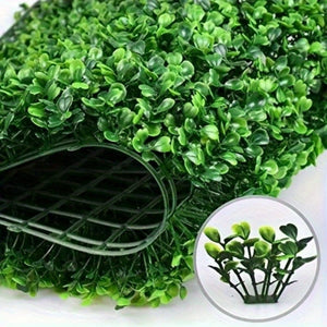 Planet Gates 10pcs Set Of 10 Artificial Plants Leaves Wall Panels, Hedge Grass Pad Greening Panel Fence Decor, Grass Background Wall, Garden Yard Home Wall Decor, 25x25cm/10×10in