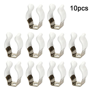 Planet Gates 10pcs Spring Terry Clips Clamp Pipes 10/12/16/19/25/28mm Base Tool Clips Heavy Duty Pipes Clamp Holders Tube Fixing Clips