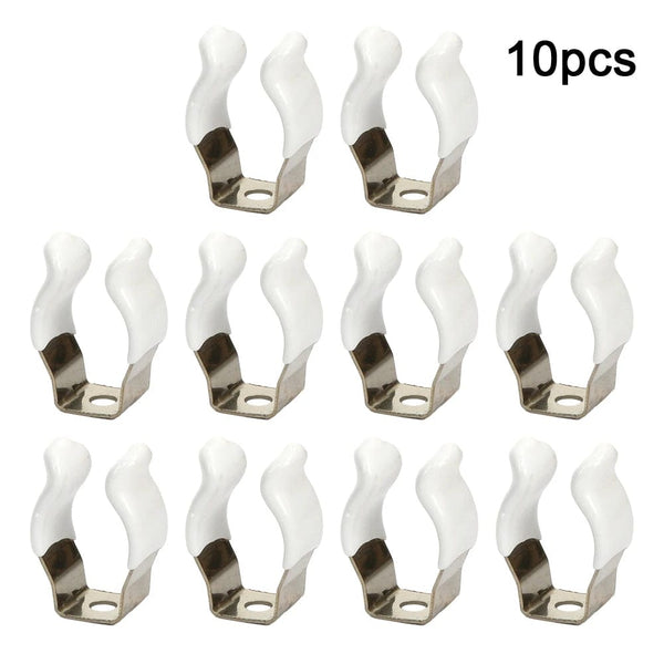 Planet Gates 10pcs Spring Terry Clips Clamp Pipes 10/12/16/19/25/28mm Base Tool Clips Heavy Duty Pipes Clamp Holders Tube Fixing Clips