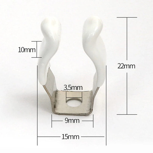 Planet Gates 10pcs Spring Terry Clips Clamp Pipes 10/12/16/19/25/28mm Base Tool Clips Heavy Duty Pipes Clamp Holders Tube Fixing Clips