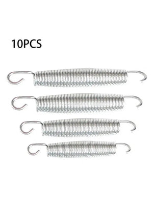 Planet Gates 10Pcs Trampoline Springs Heavy Duty Galvanized Steel Springs Replacement Kit Pull Spring Hook Waist Drum Bow Accessories