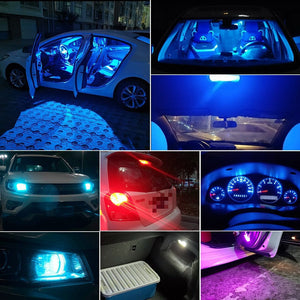 Planet Gates 10pcs W5w Led T10 Car Light Cob Glass 6000k White Auto Automobile License Plate Lamp Dome Light Reading Drl Lamp Style 12v
