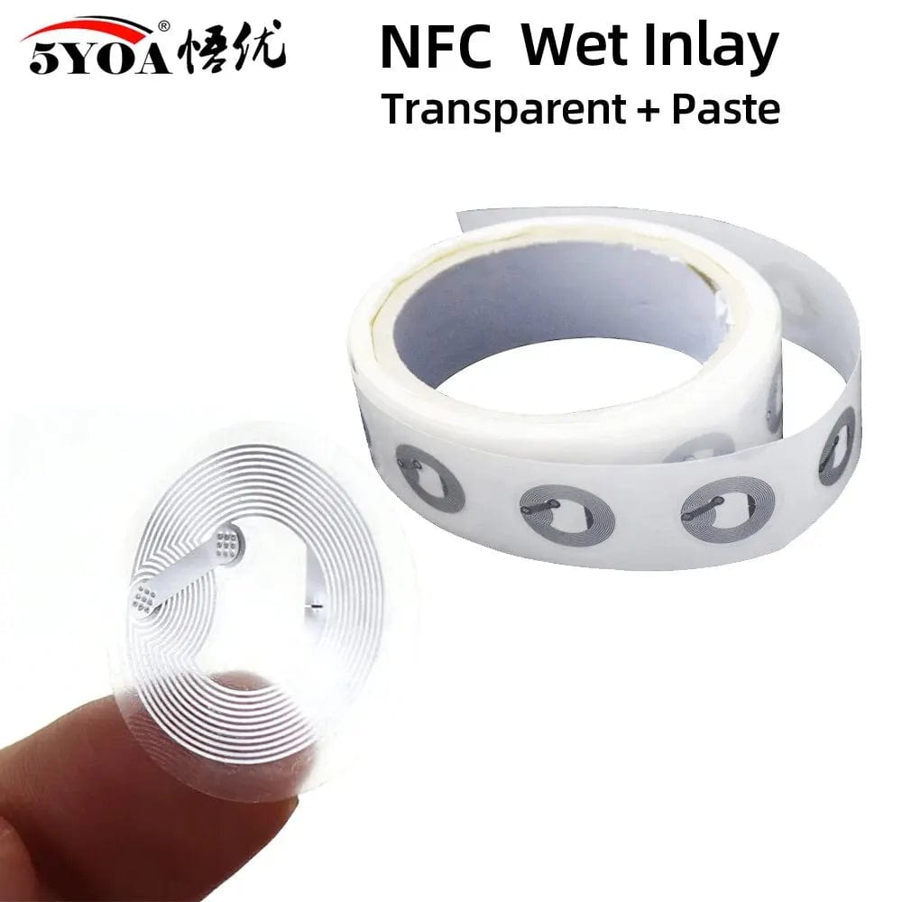 Planet Gates 10pcs Wet G213 5YOA 10pcs/lot Wet Inlay NFC Tag Nfc213 Label 213 Stickers Tags Badges Lable Sticker 13.56mhz For Huawei Share Ios13 Shortcuts