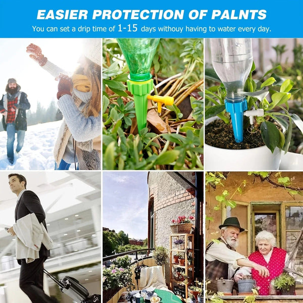 Planet Gates 10PcsSelf-Watering Kits Automatic Waterers Drip Irrigation Indoor Plant Watering Device Plant Garden Gadgets Creative