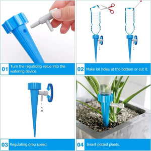 Planet Gates 10PcsSelf-Watering Kits Automatic Waterers Drip Irrigation Indoor Plant Watering Device Plant Garden Gadgets Creative